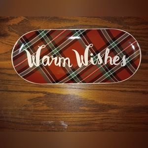 St Nicholas Square Yultide Warm wishes Serving dish nwt